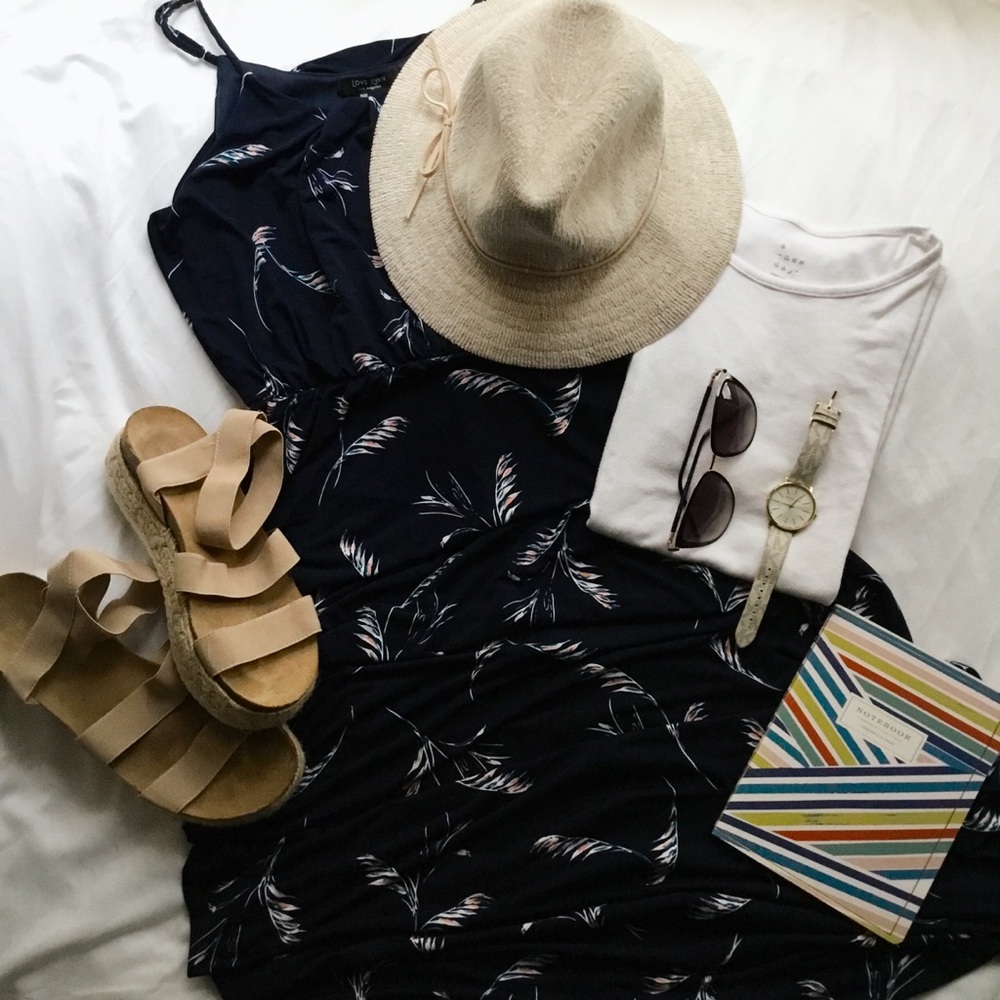 Blue Leaf Maxi Beach Dress
